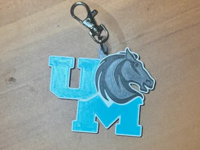Uintah Elementary School Mustang Key Chain
