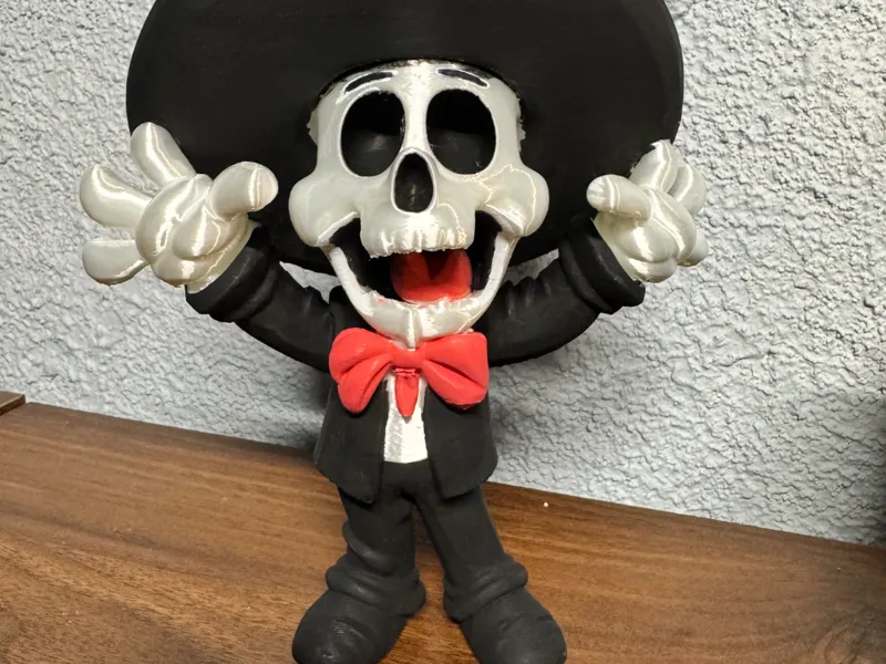 Skull Mariachi figurine