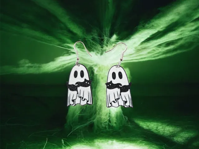 Ghost and Kitten earrings