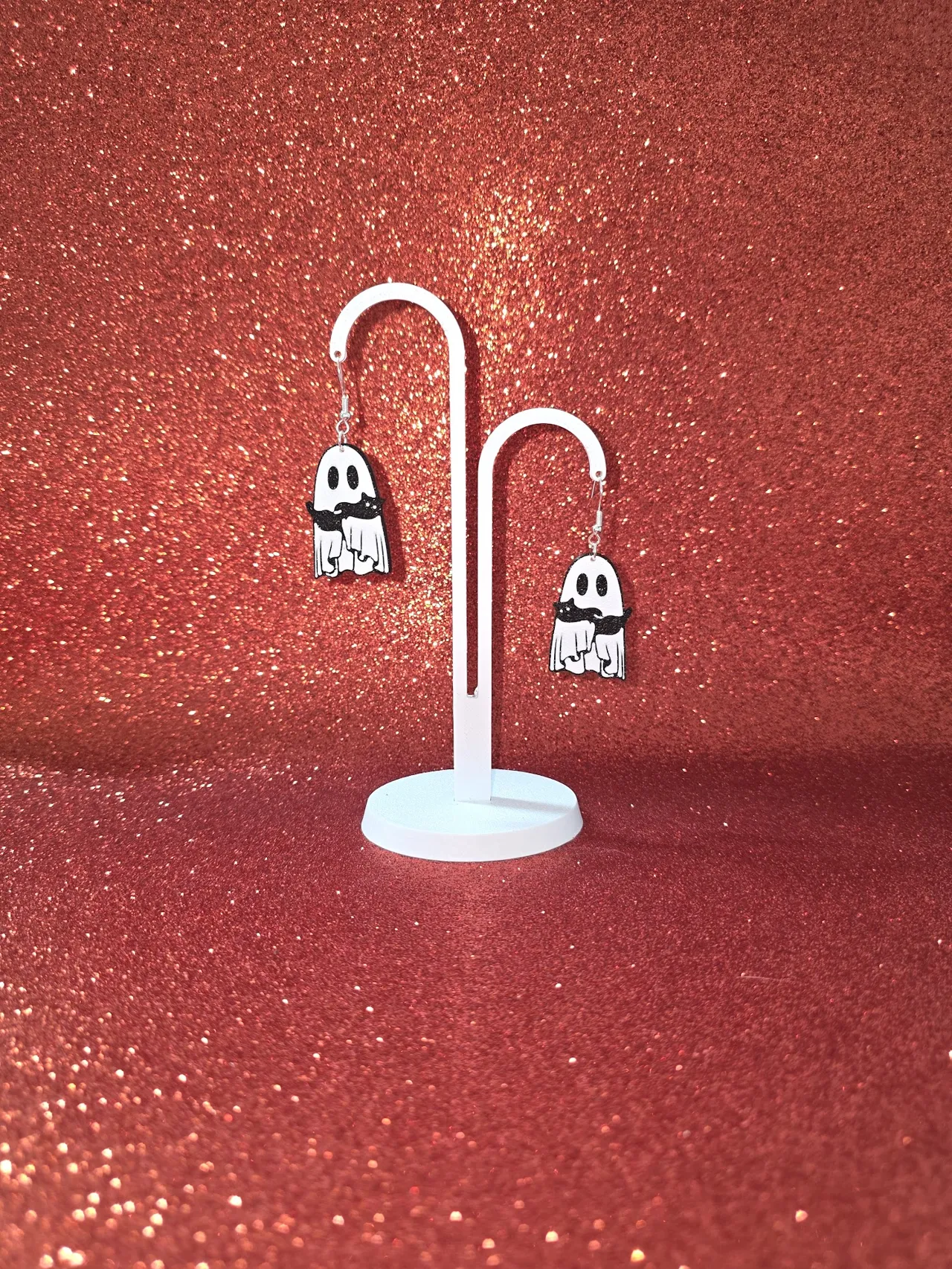 Ghost and Kitten earrings view 3