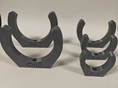 Pipe & Tube Mounting Clips | 32-63mm (M3)