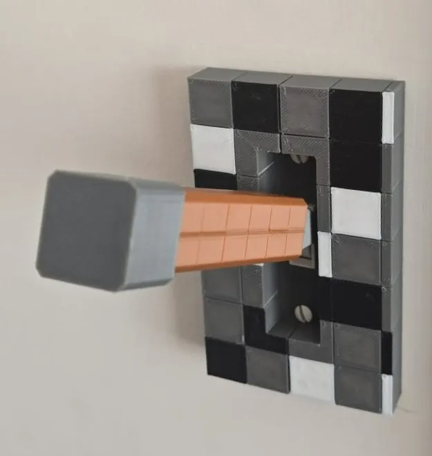 Single lever wall switch - minecraft view 2