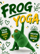 Фигурка Yoga frog за медитация и декорация