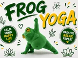 Фигурка Yoga frog за медитация и декорация