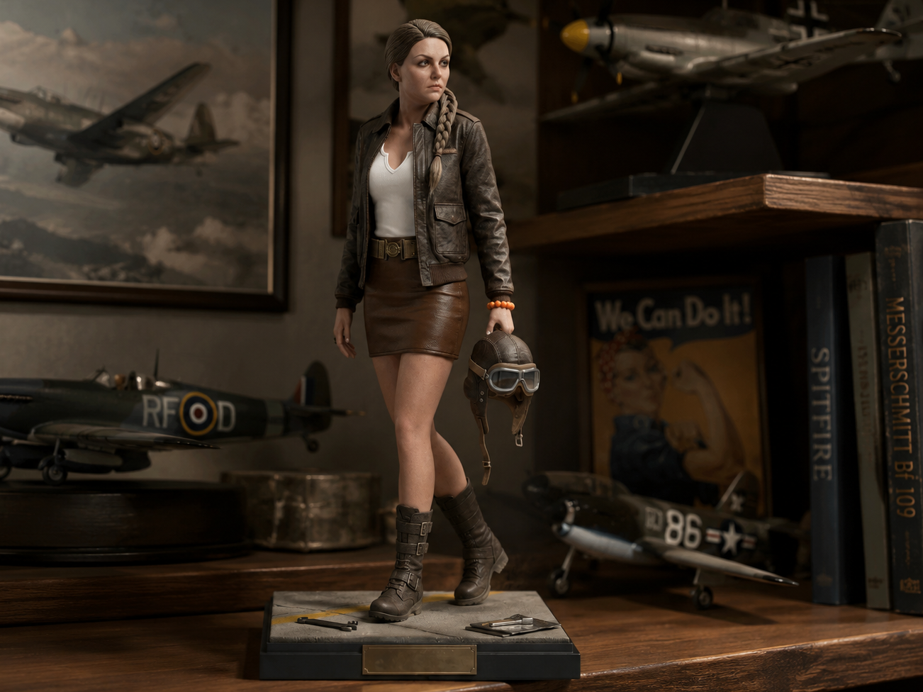 Miniatura 1 do modelo 3D Female Pilot Figure
