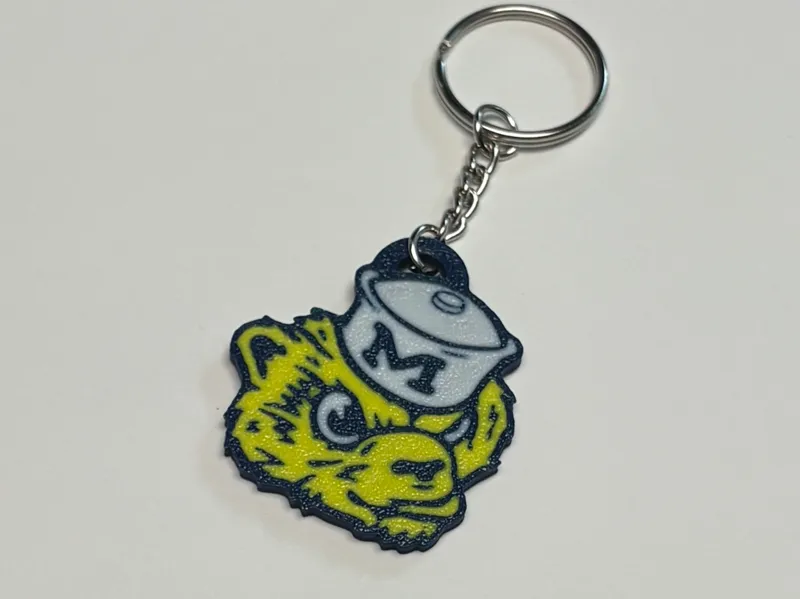 University of Michigan Wolverine Keychain