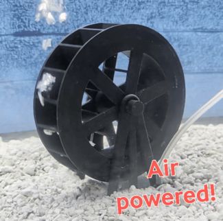 Water wheel for aquarium (Air powered)