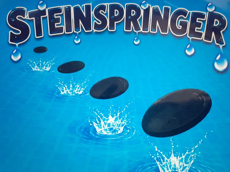 Flacher Steinspringer (Schwimmt auf dem Wasser)