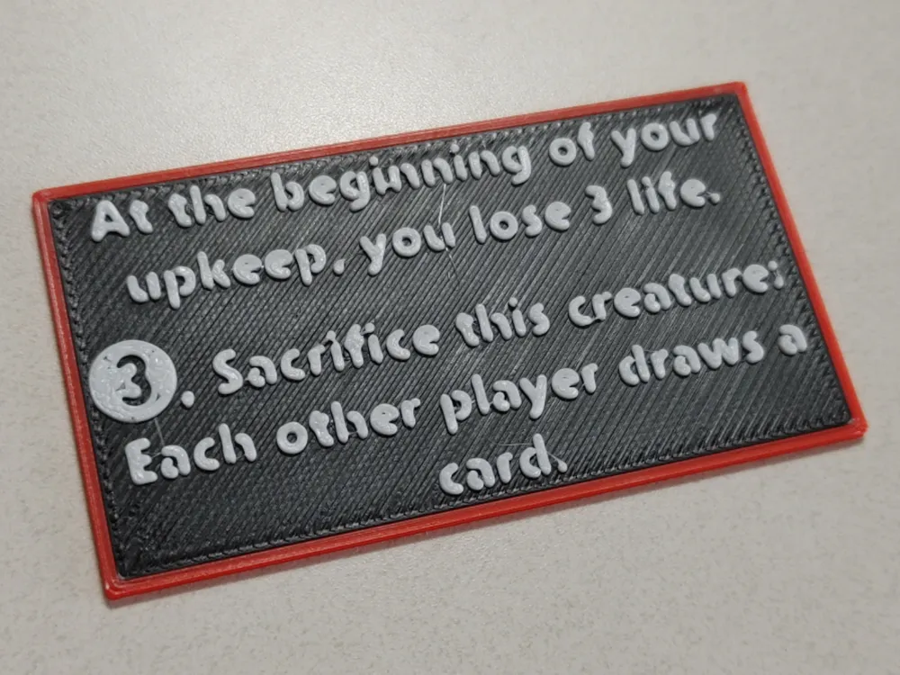 Deadpool MTG Text Box Swap Token Overlay - Free 3D Print Model - MakerWorld Deadpool MTG Text Box Swap Token Overlay - Free 3D Print Model - MakerWorld