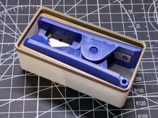 Low Profile Gridfinity PTFE Tube Cutter Bin