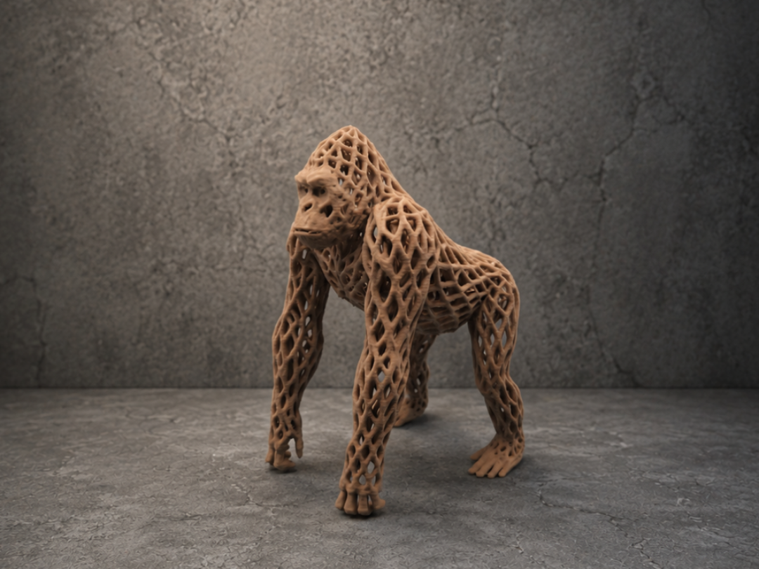 Voronoi Gorilla Sculpture