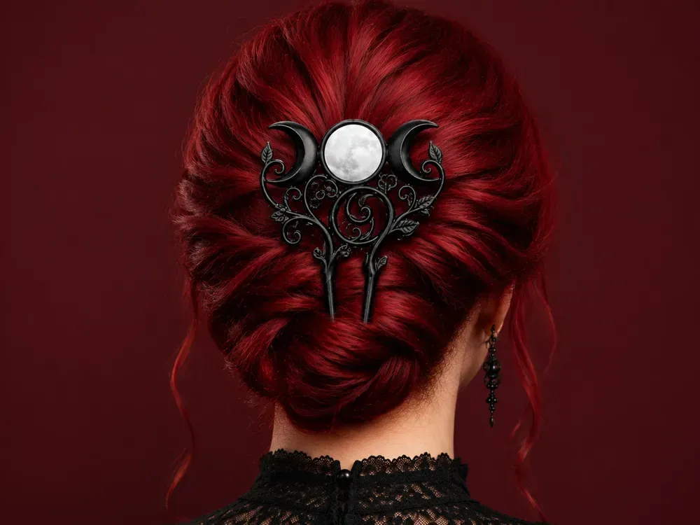 Hair Clip - Moon - Free 3D Print Model - MakerWorld