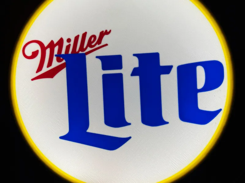 Miller Lite Beer Can Bar Sign Lightbox Light Box