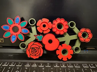 Flowers for brick wreath (7 styles)