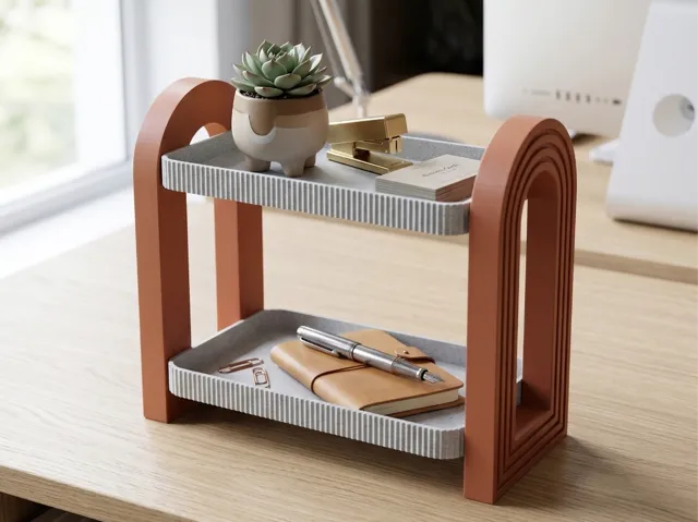 Desktop storage rack