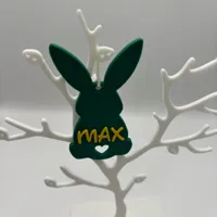 Pendentif lapin de Pâques (2 tailles, prénom en option) — photo 3