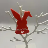 Pendentif lapin de Pâques (2 tailles, prénom en option) — photo 4