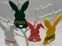 Pendentif lapin de Pâques (2 tailles, prénom en option) — photo 1