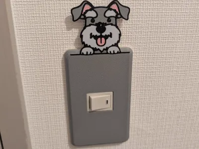 Japanese Light Switch Cover - Schnauzer