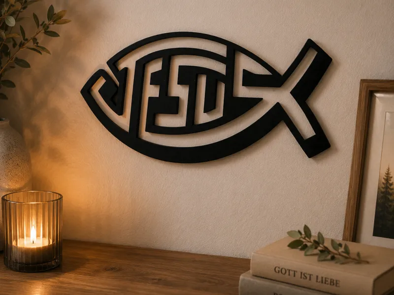 Jesus-Fisch Wanddeko