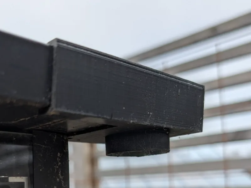 Rain gutter outlet Halls Greenhouse qube