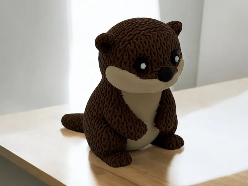 Cute Knitted sitting Otter