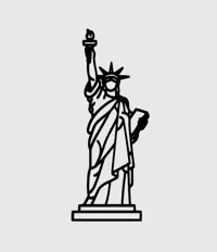 Statue de la Liberté en déco murale low poly — photo 2