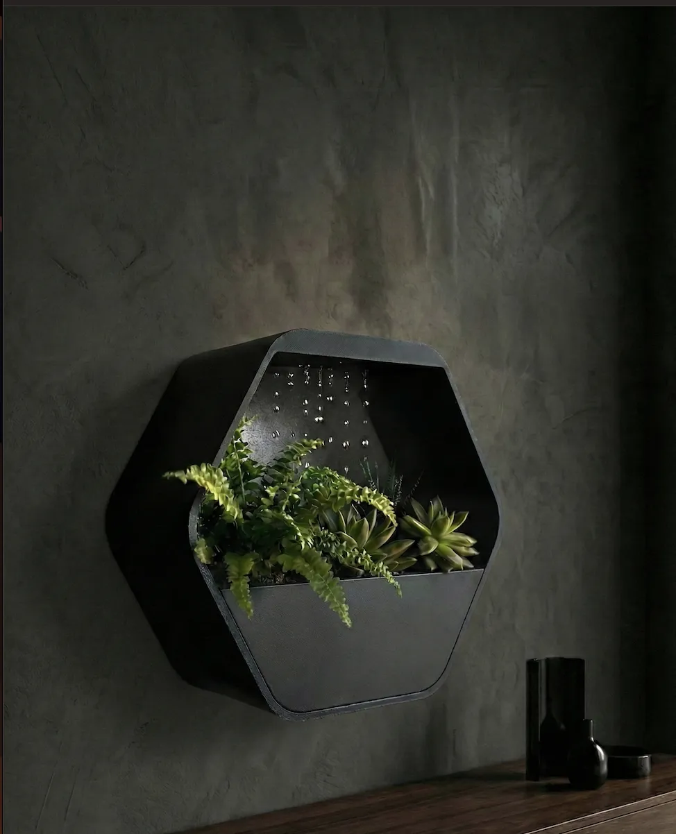 Wall & Table HexaRain | Zen Slow-Drip Planter view 3
