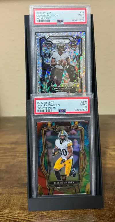 Two Graded Card Display Stand Rev S&L fill