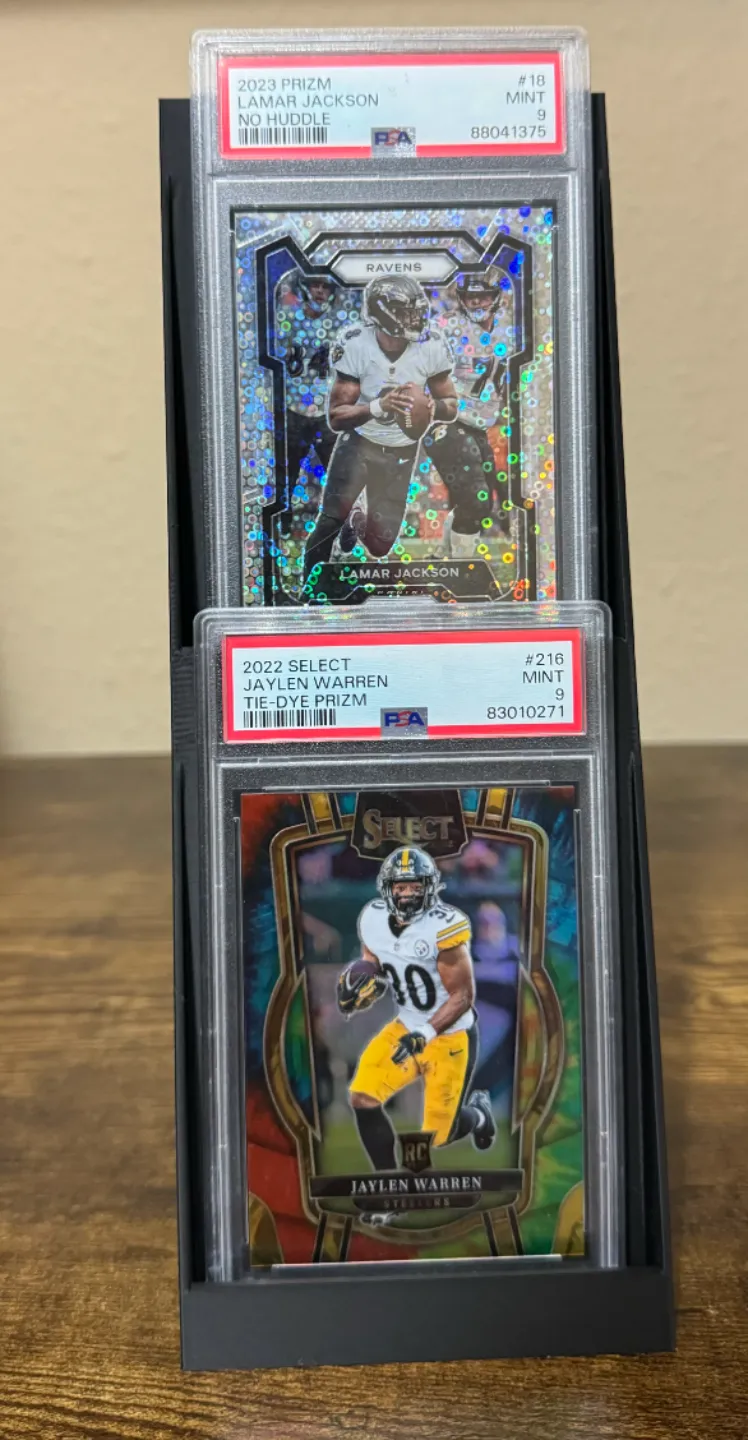 Two Graded Card Display Stand Rev S&L fill