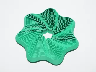Wavy Fractal Fidget Star - Print In Place