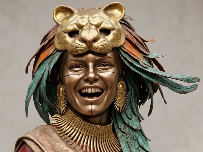 Lion Goddess of the Eternal Dawn Mythic Sculpture