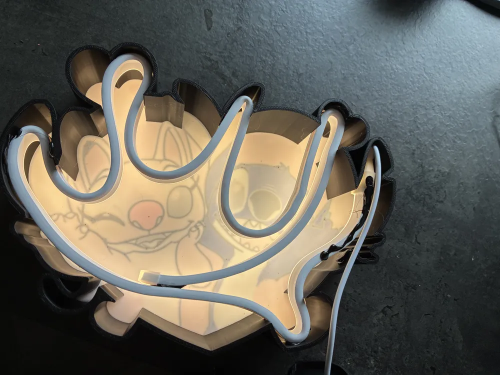 Angel & Stitch lightbox - Free 3D Print Model - MakerWorld