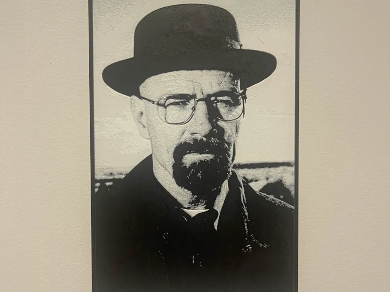 Walter White Heisenberg Hueforge - Black and White