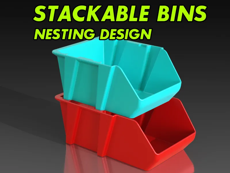 Stackable & Nesting Parts Bins