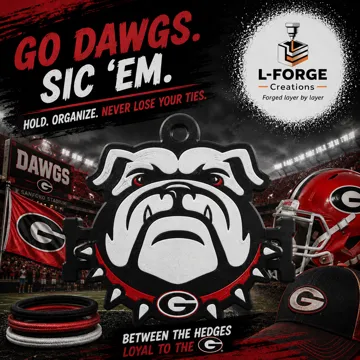 Accesorio para sujetar ligas de cabello: Georgia Bulldogs Hair Tie Holder Keychain — vista de referencia 3