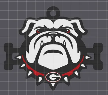 Accesorio para sujetar ligas de cabello: Georgia Bulldogs Hair Tie Holder Keychain — vista de referencia 4