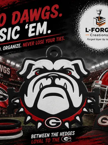 Accesorio para sujetar ligas de cabello: Georgia Bulldogs Hair Tie Holder Keychain — vista de referencia 2