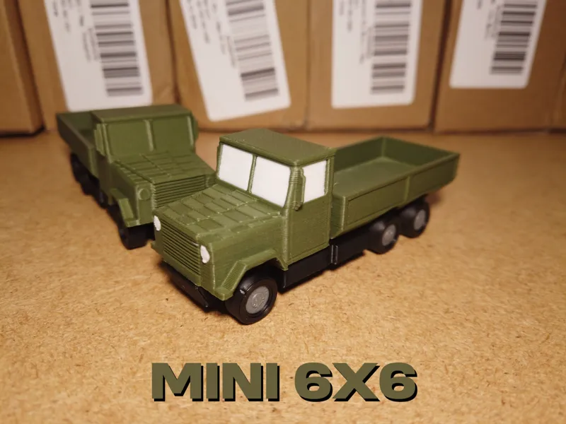 Mini 6x6 Army Truck - No Glue Required