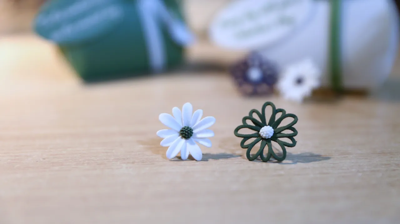 情人节耳环和礼品包 Daisy Earrings and Valentine's day Gift Bag view 4