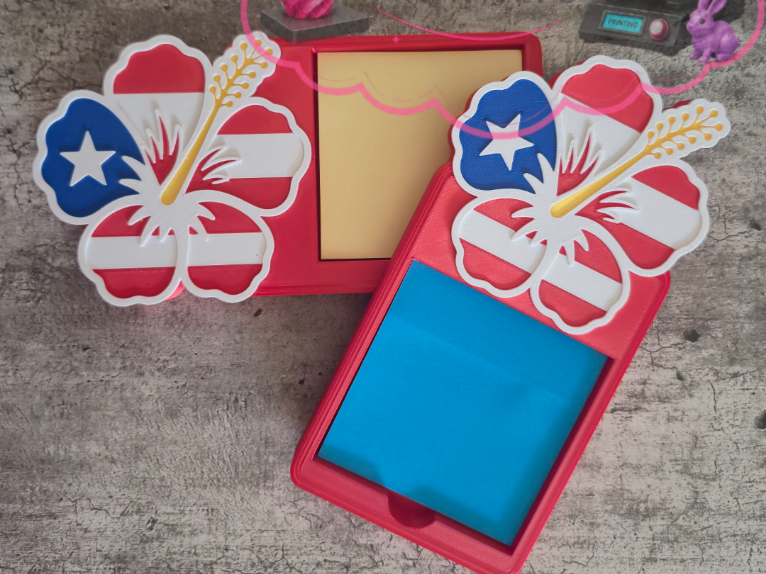 Hibiscus Puerto Rico Sticky Note Holder 