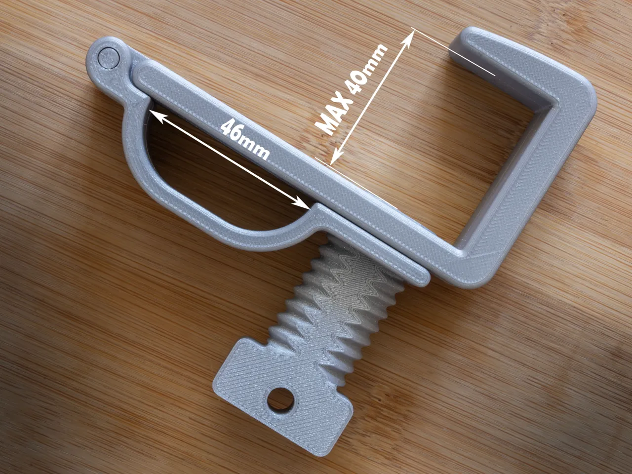 Under-Desk Cable Holder | Clamp view 2