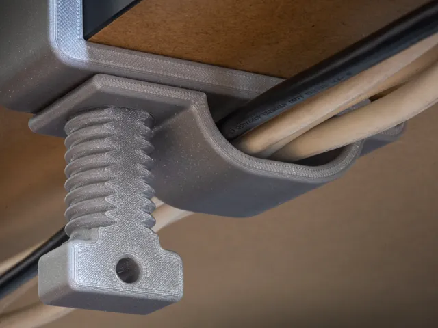 Under-Desk Cable Holder | Clamp