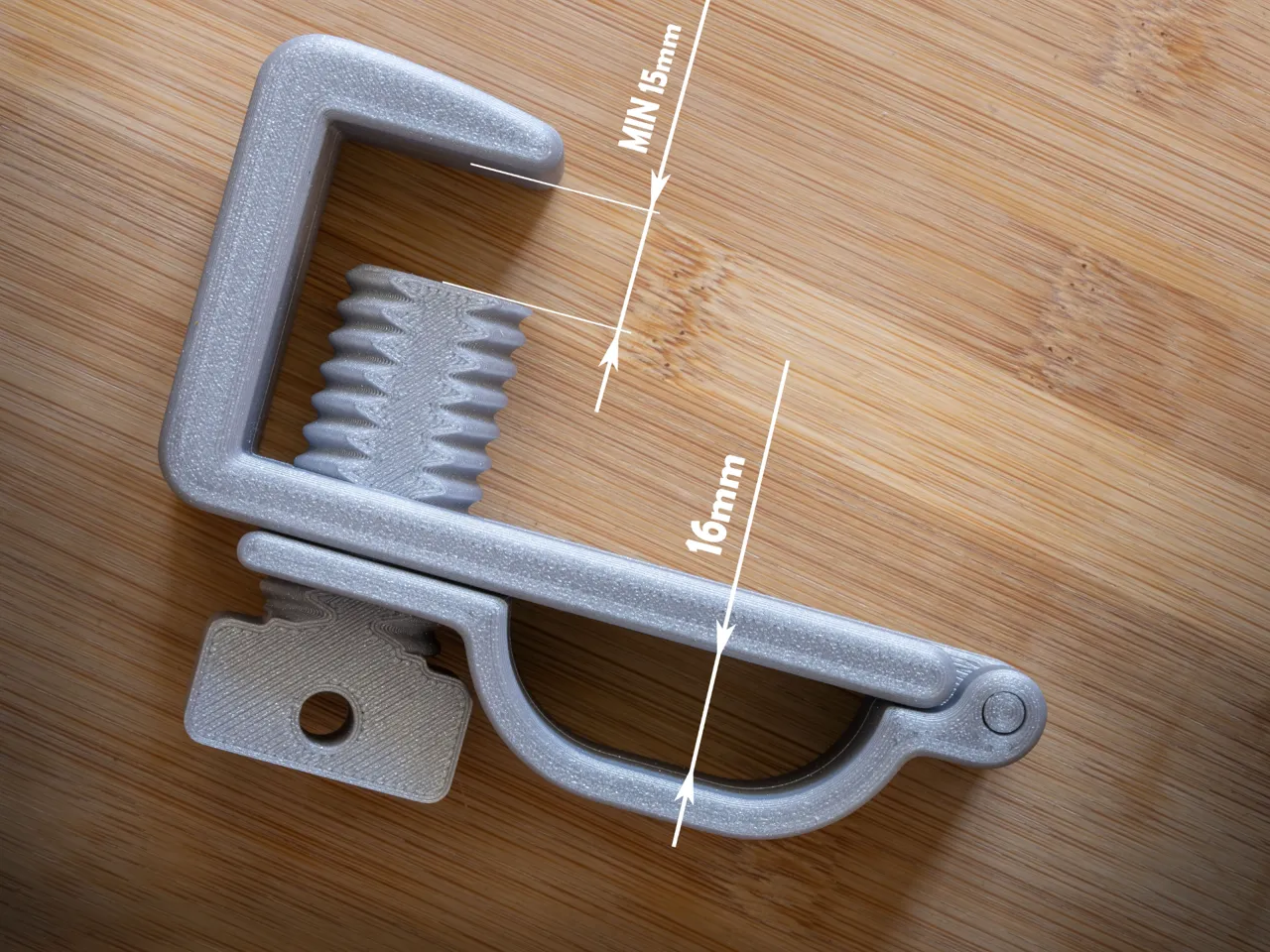 Under-Desk Cable Holder | Clamp view 3