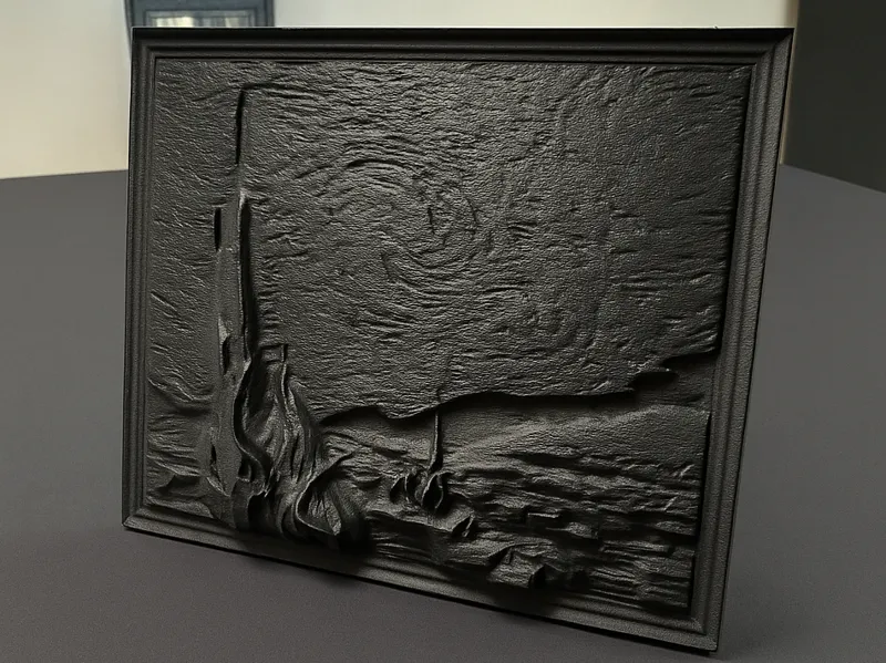 The Starry Night - Sculpture Painting