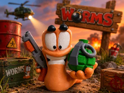 Worms from PlayStation Game