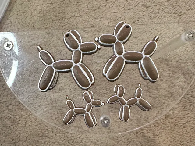 Gingerbread Balloon Dog Earring