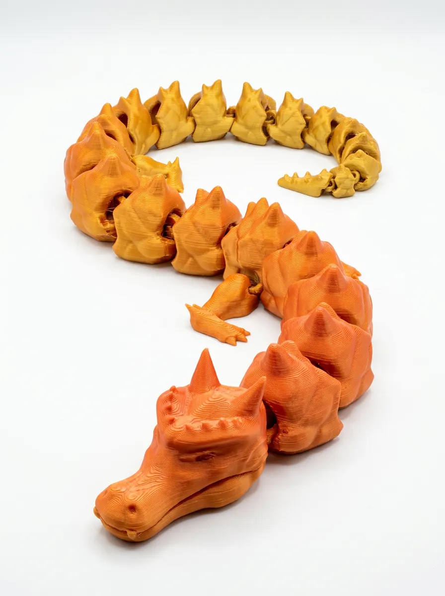 Flexi Dragon Print in place - Free 3D Print Model - MakerWorld