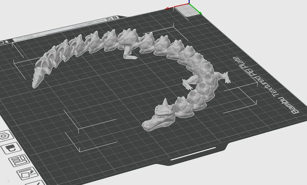 Flexi Dragon Print in place - Free 3D Print Model - MakerWorld