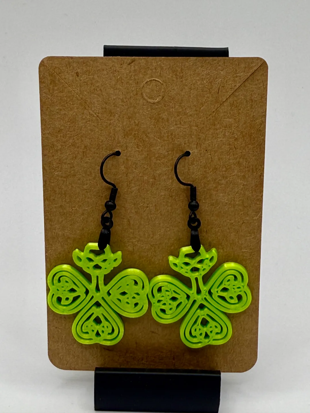 Celtic Shamrock St. Patrick's Day Earrings view 2